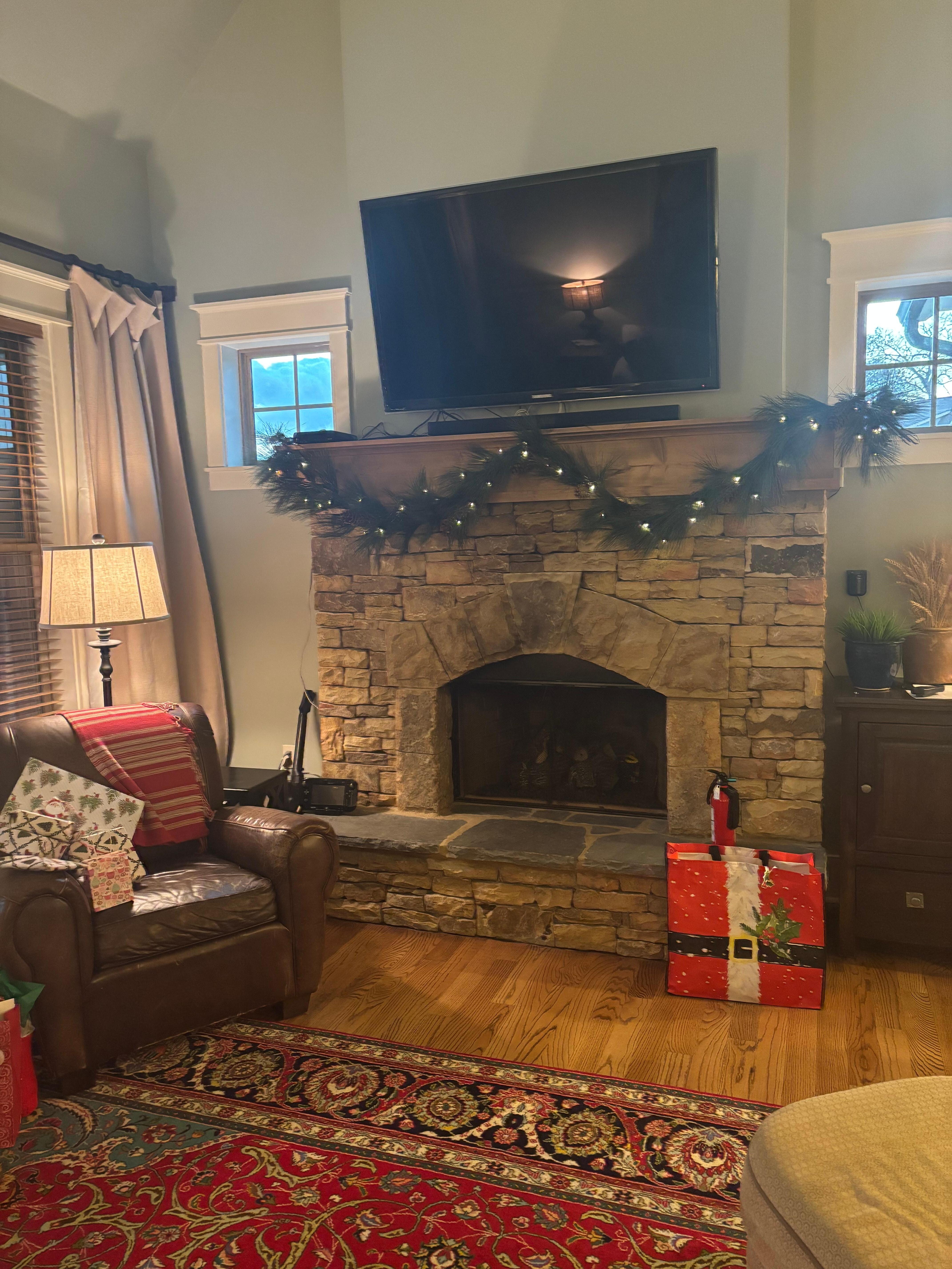 Decorated fireplace