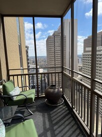 Deck faces south and east