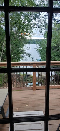 View of the lake from cabin.