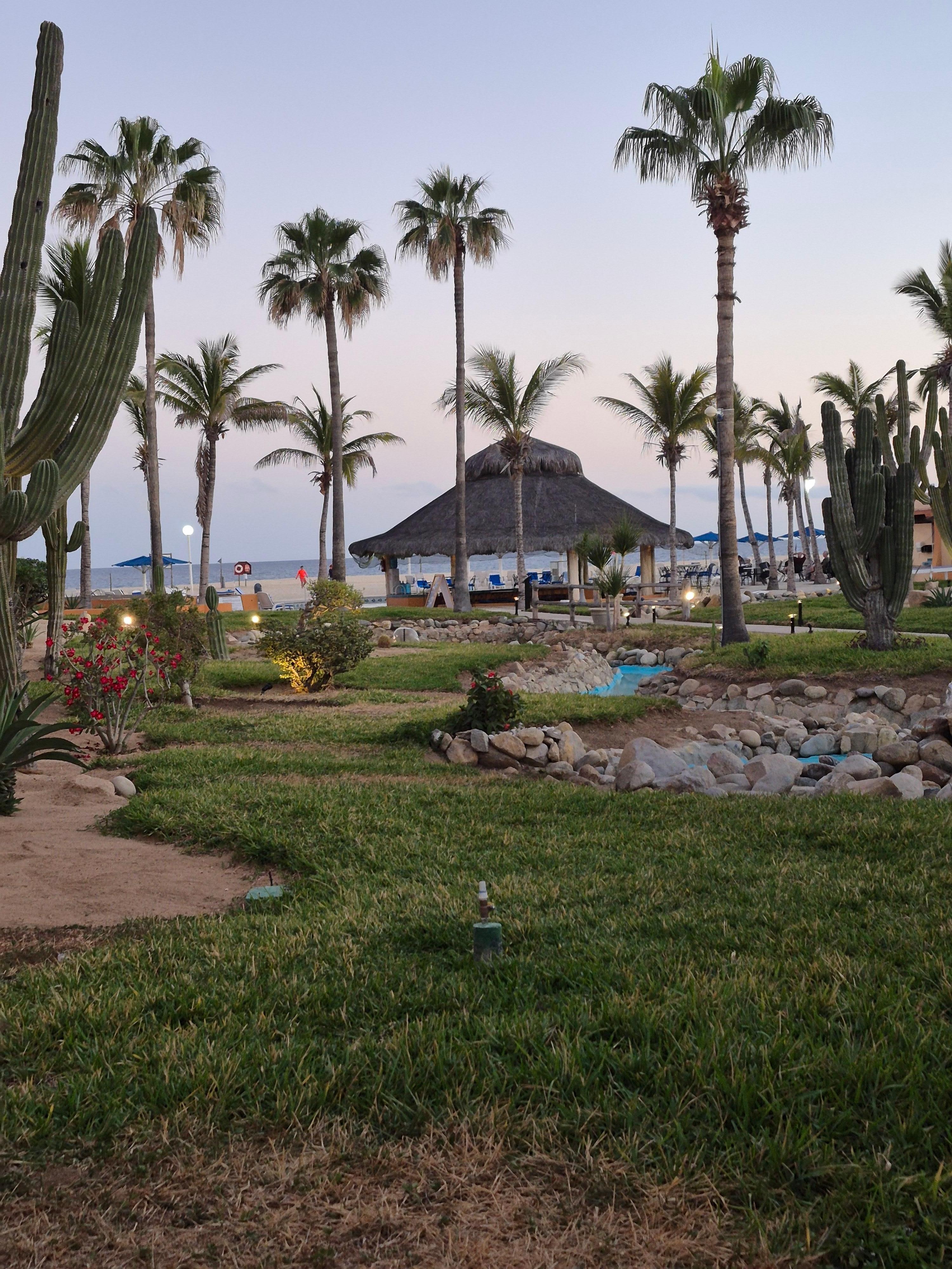 View from hotel to beach