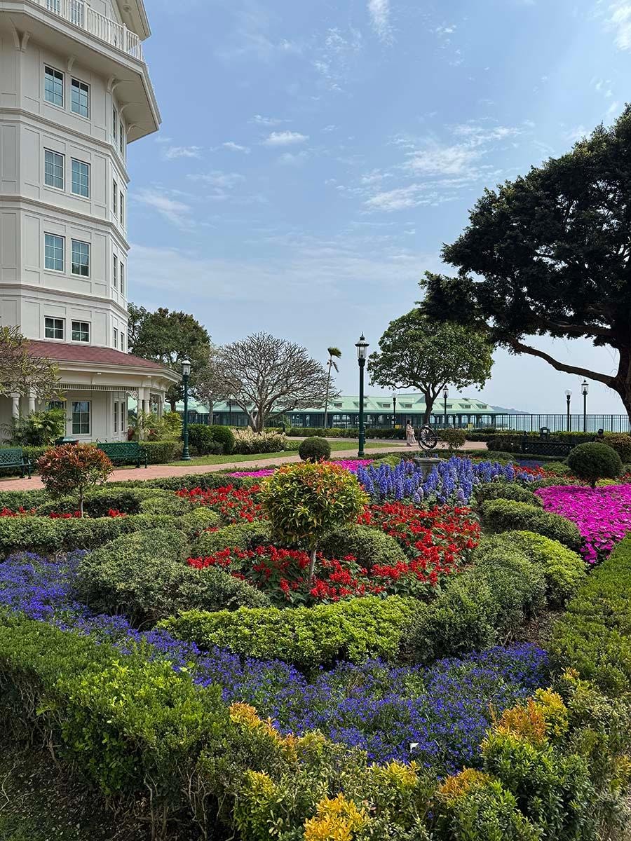 the beautiful gardens