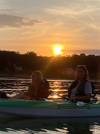 Sunset from the kayaks