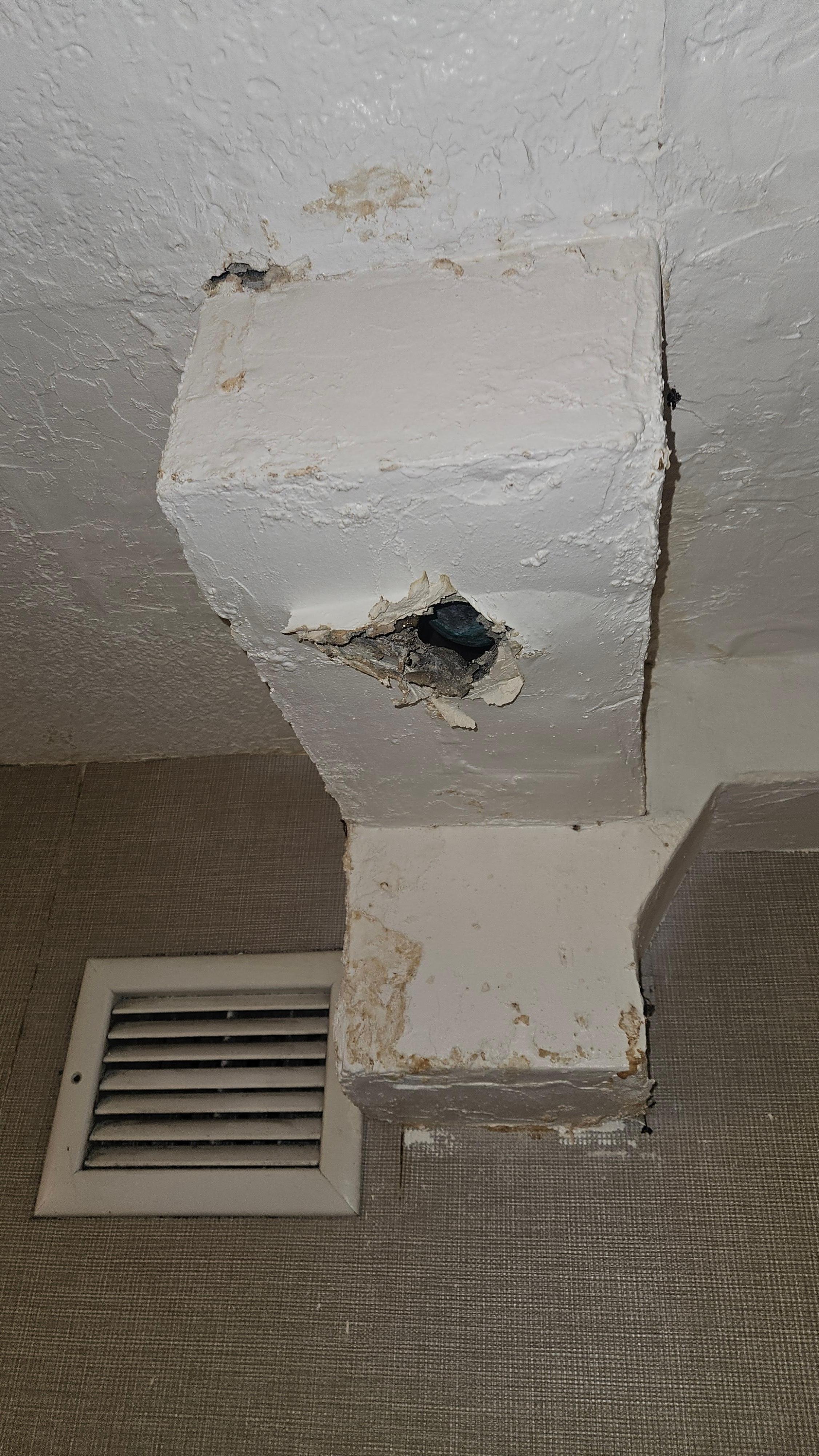 Located on hallway ceiling 