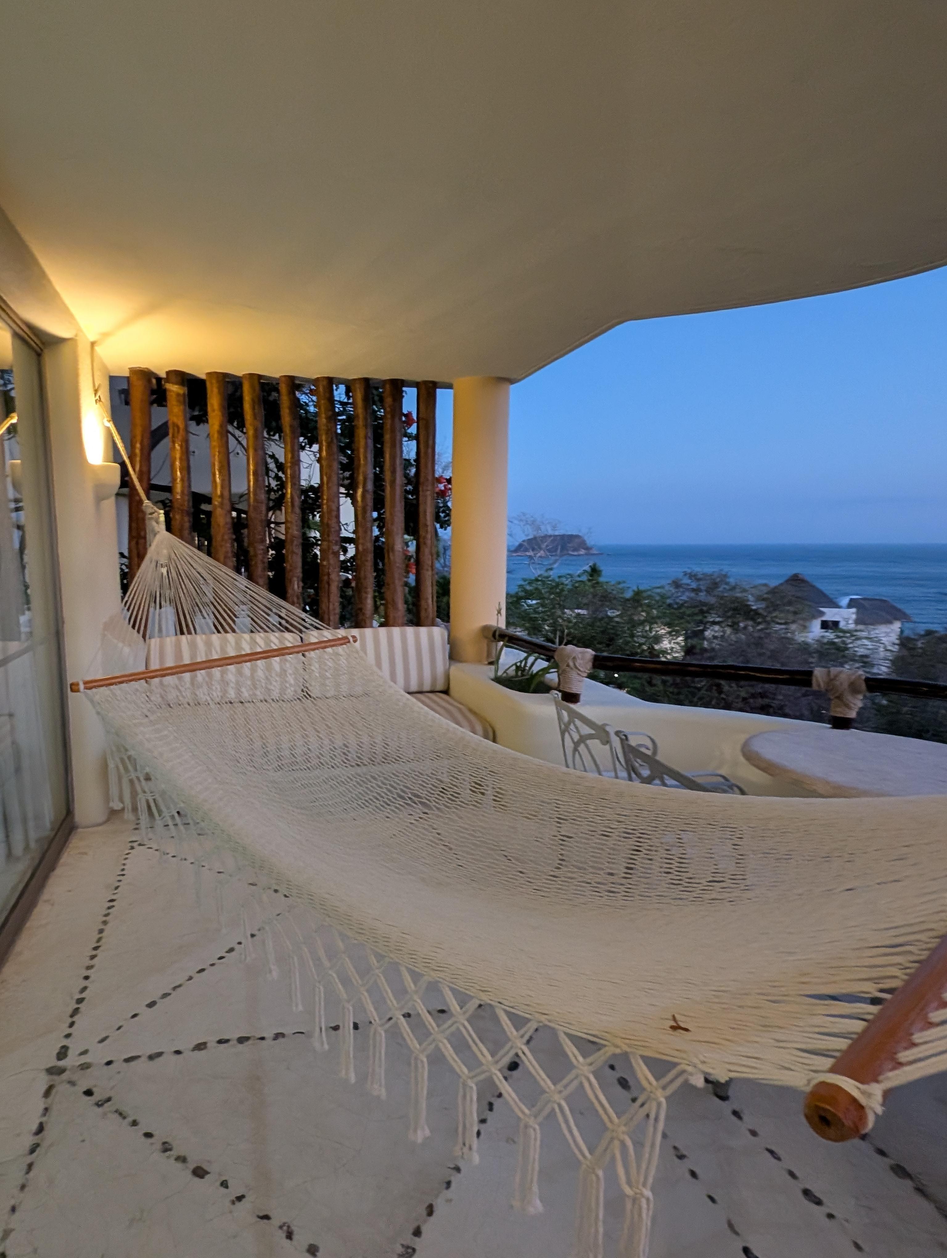 Main balcony with hammock