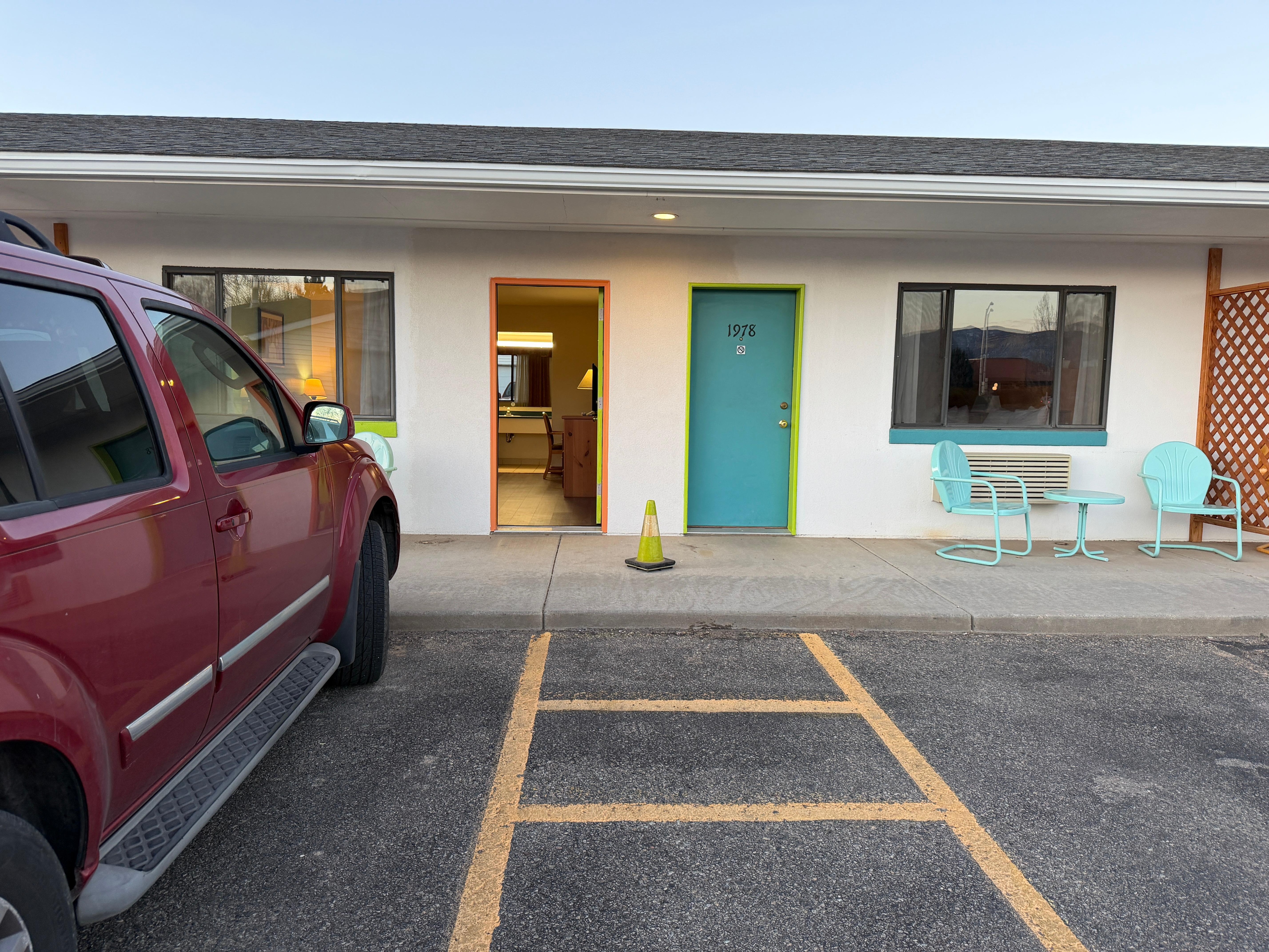 Parked right at my door 