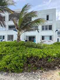 View from beach to back of the condo
