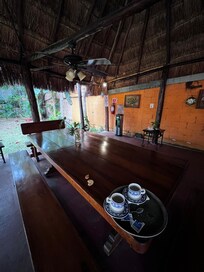 Courtyard, with covered area