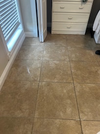 Water from the upstairs bathroom