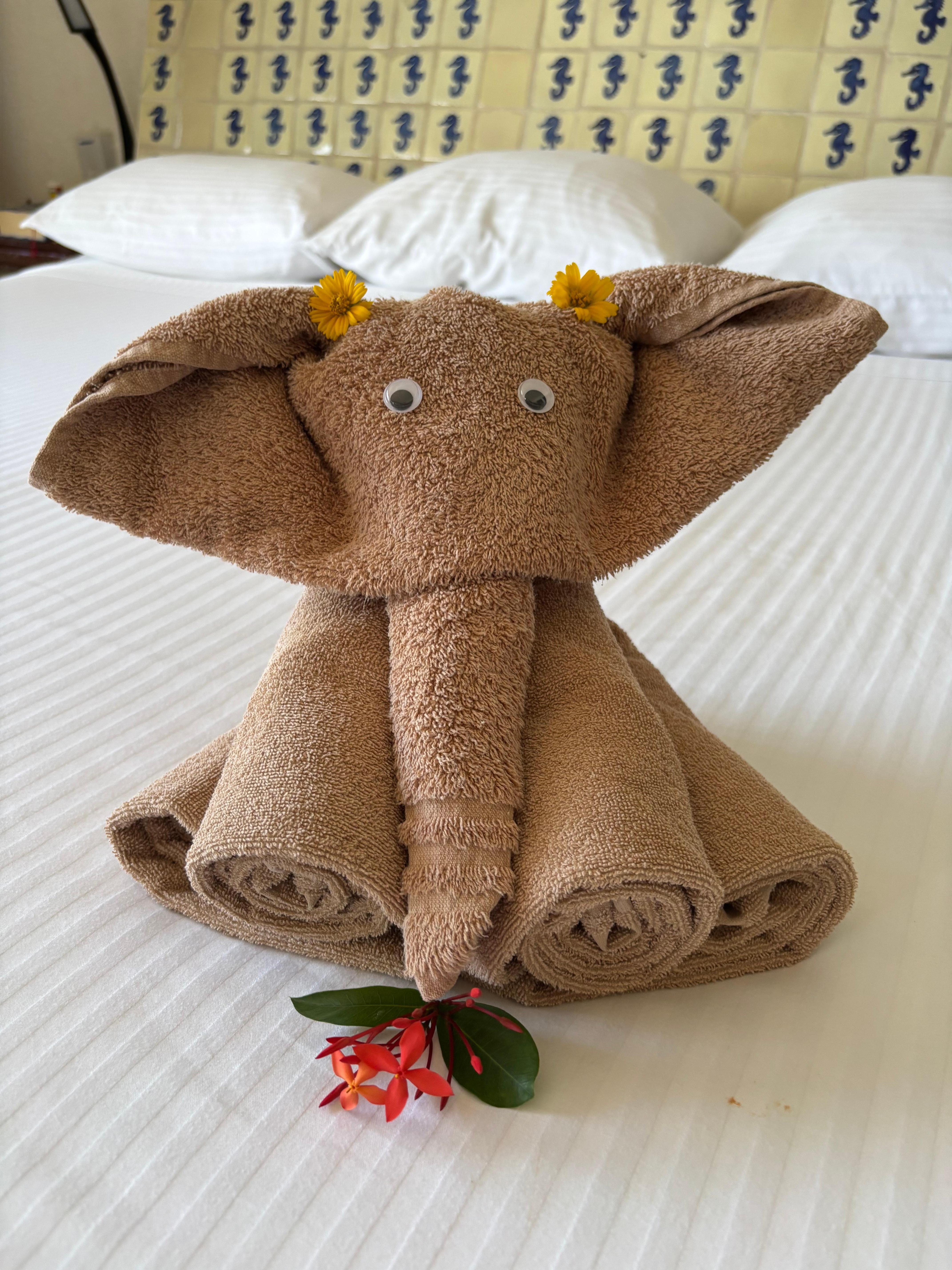 Handiwork of housekeeper.