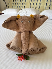 Handiwork of housekeeper.