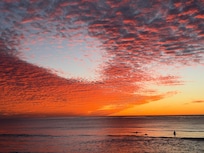Sunset from the nearby beach.