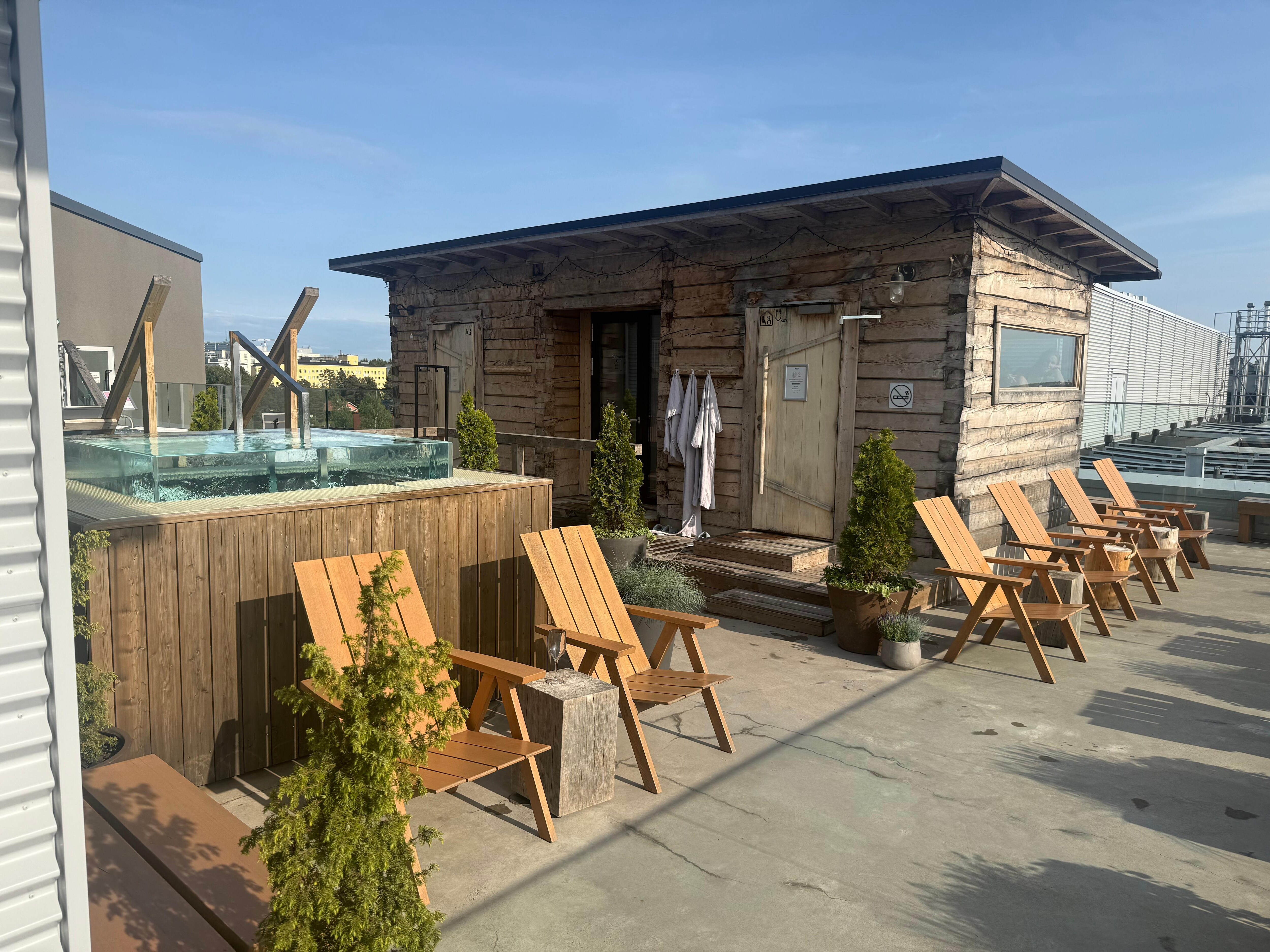 Sauna and relaxing chairs