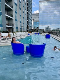 Enjoying the pool