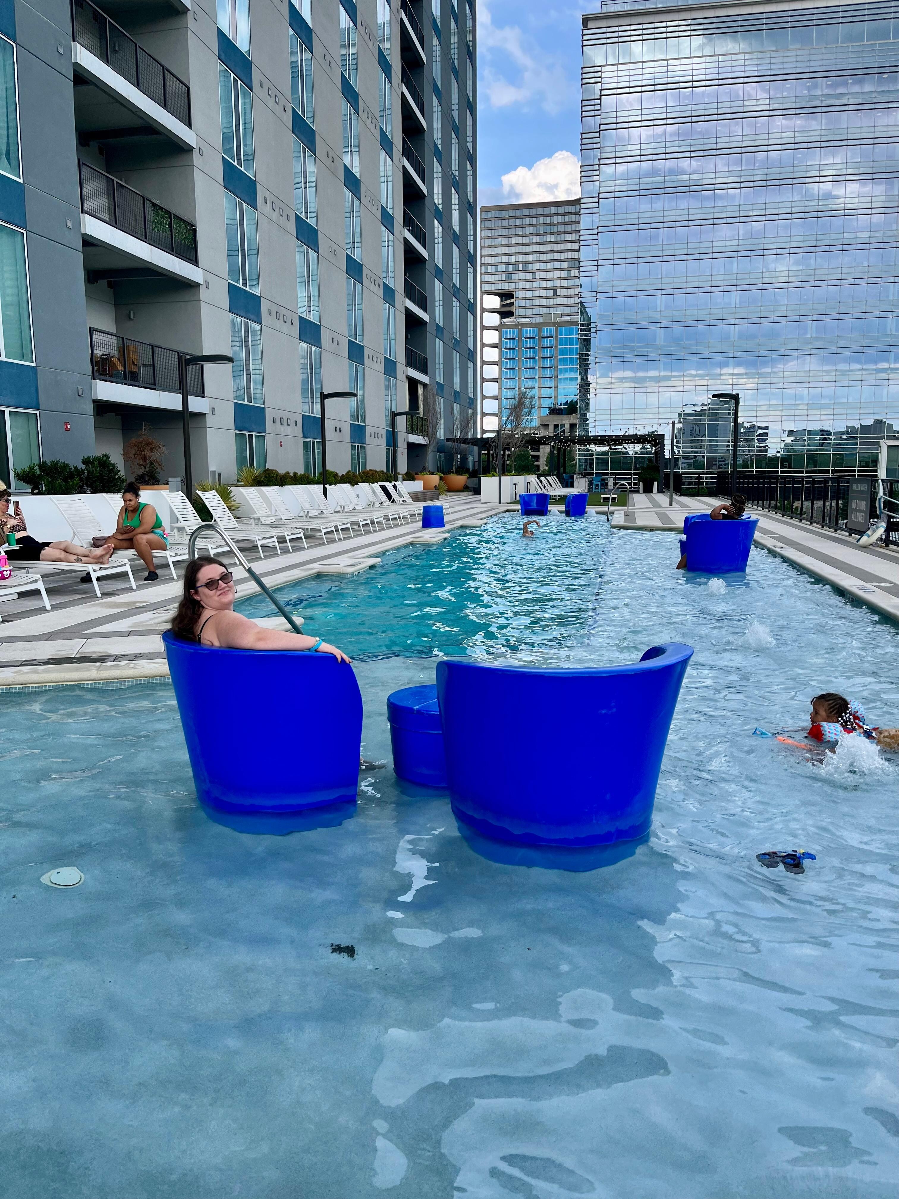 Enjoying the pool