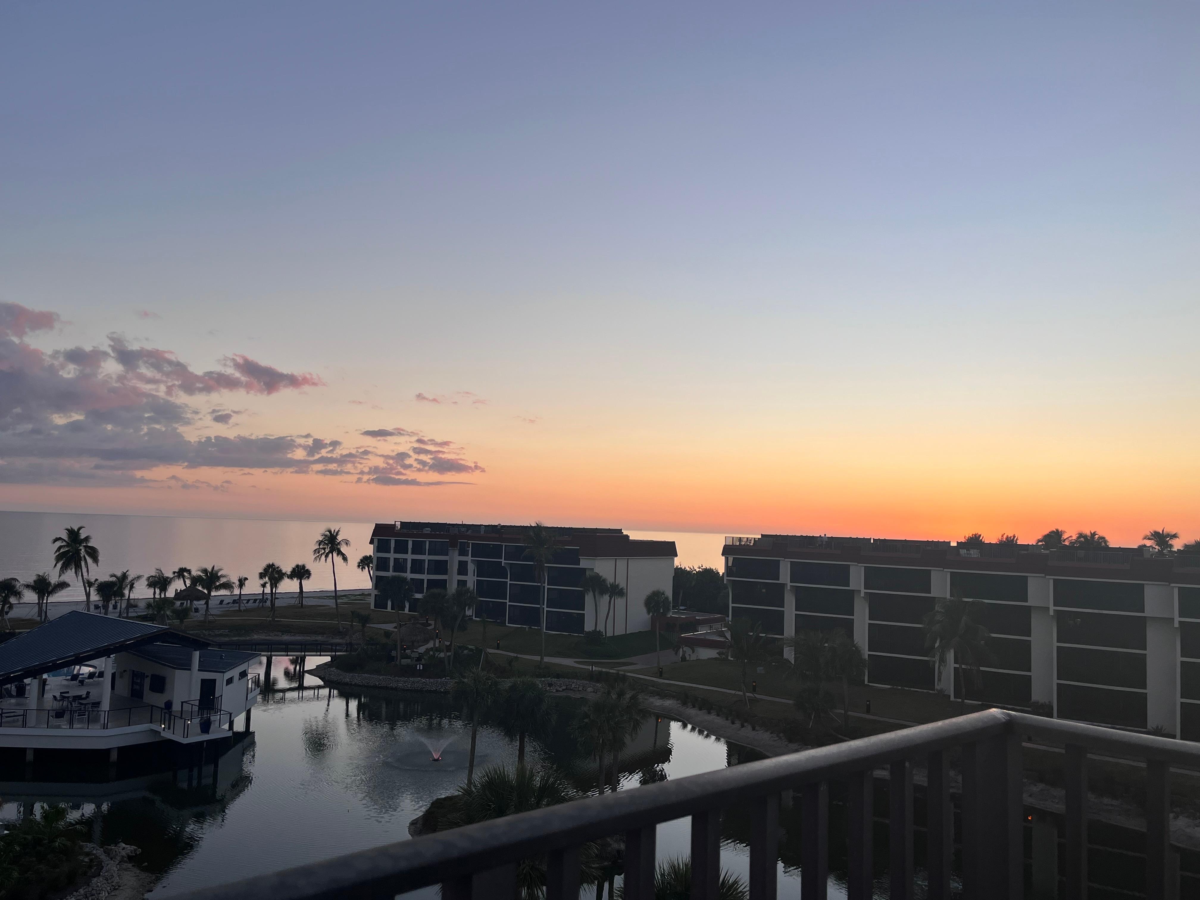 Sunset view from the rooftop