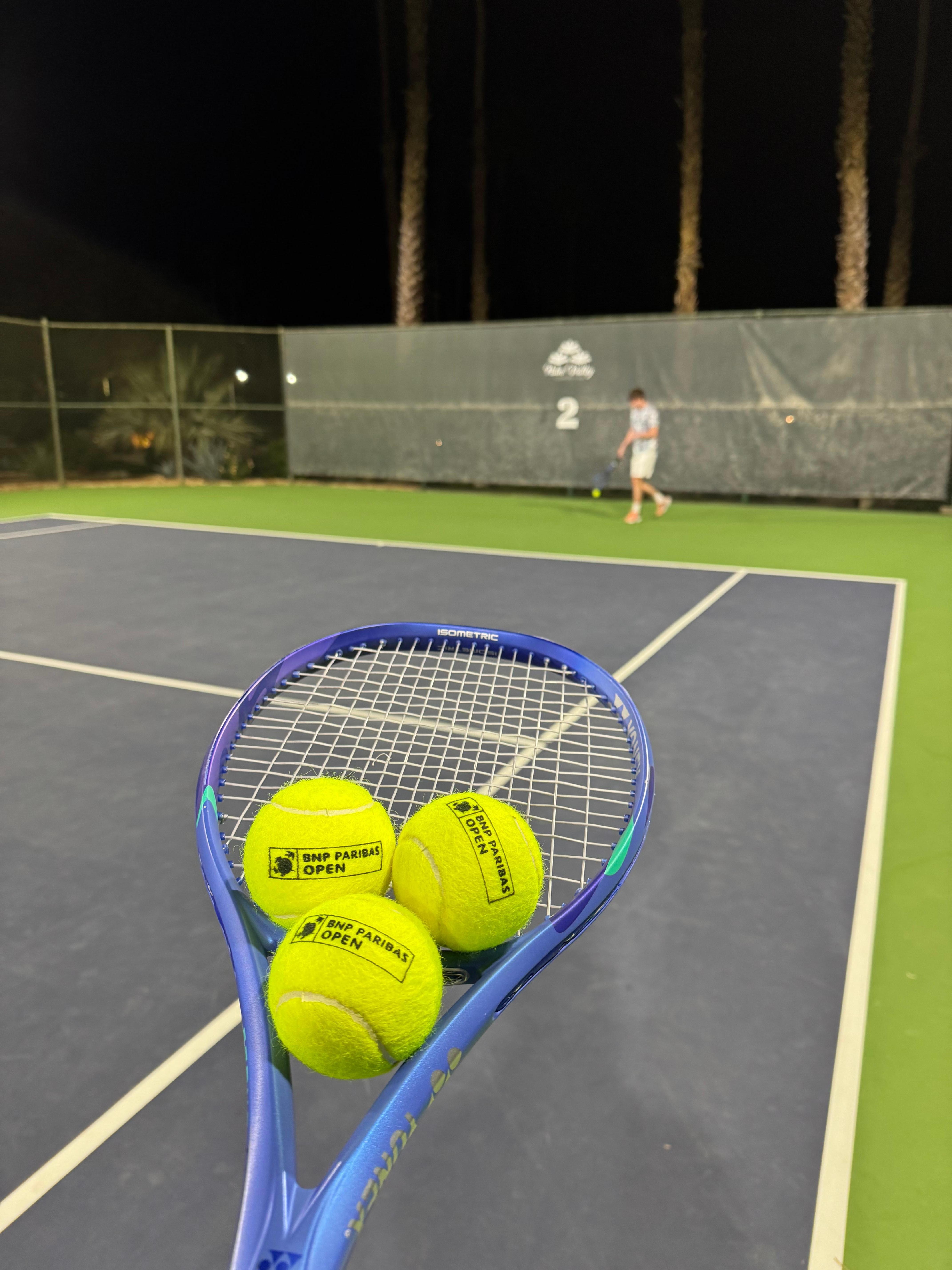 There is a fee for the tennis courts but it was well worth the cost!