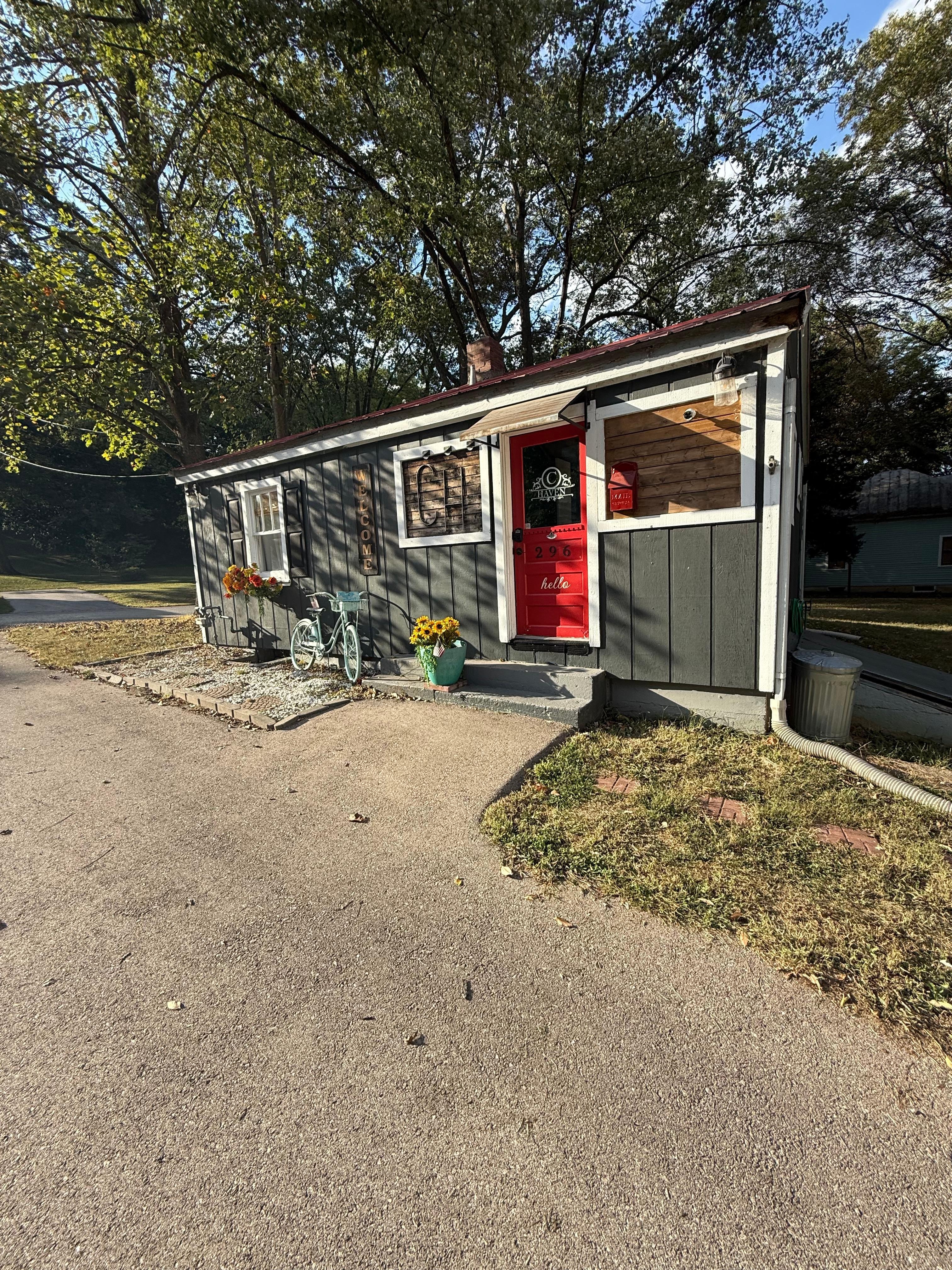 The outside of the cottage.