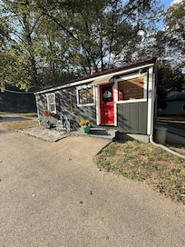 The outside of the cottage.
