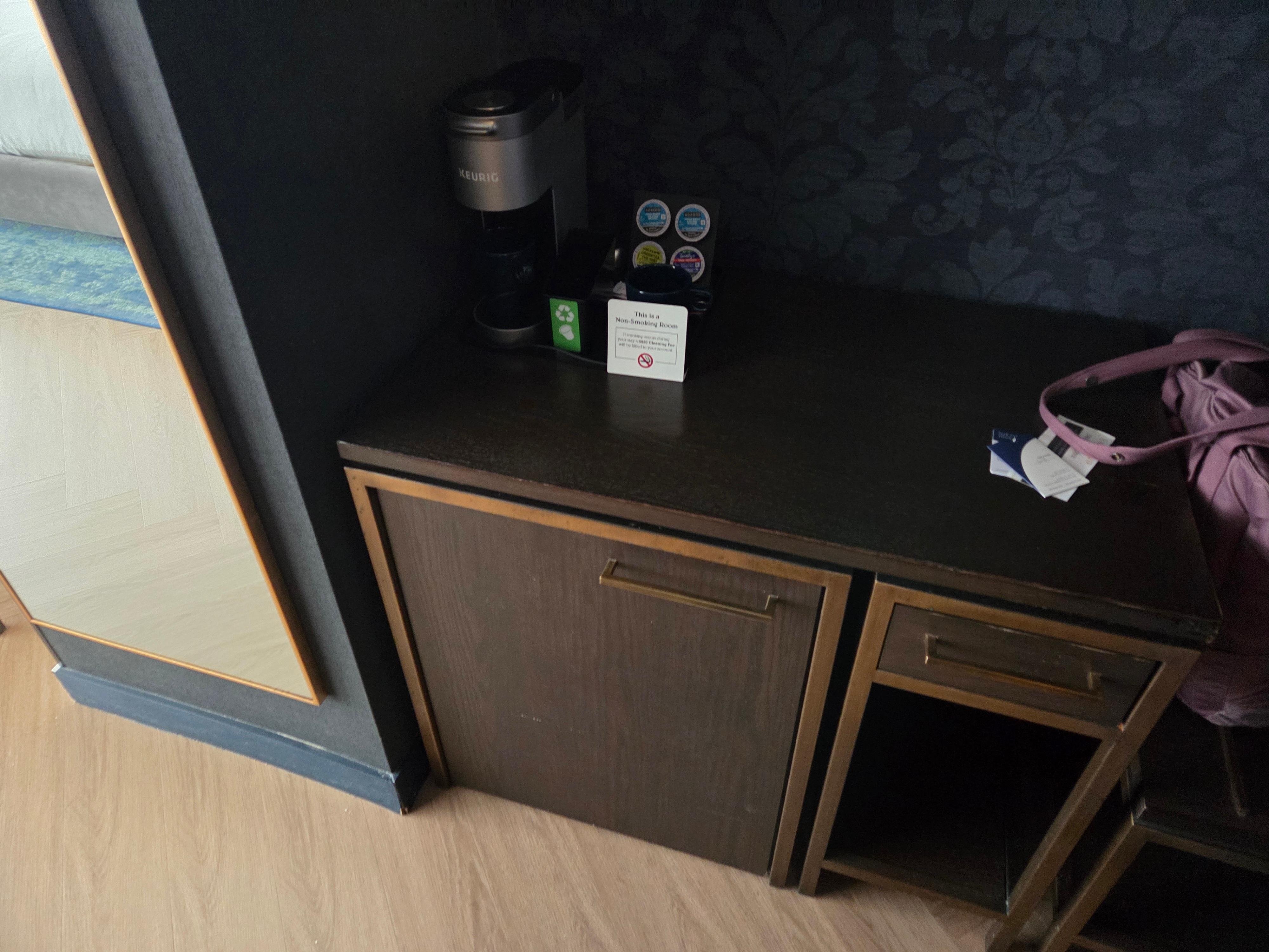 Fridge in the cupboard 