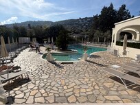 Swimming pool area spotlessly clean