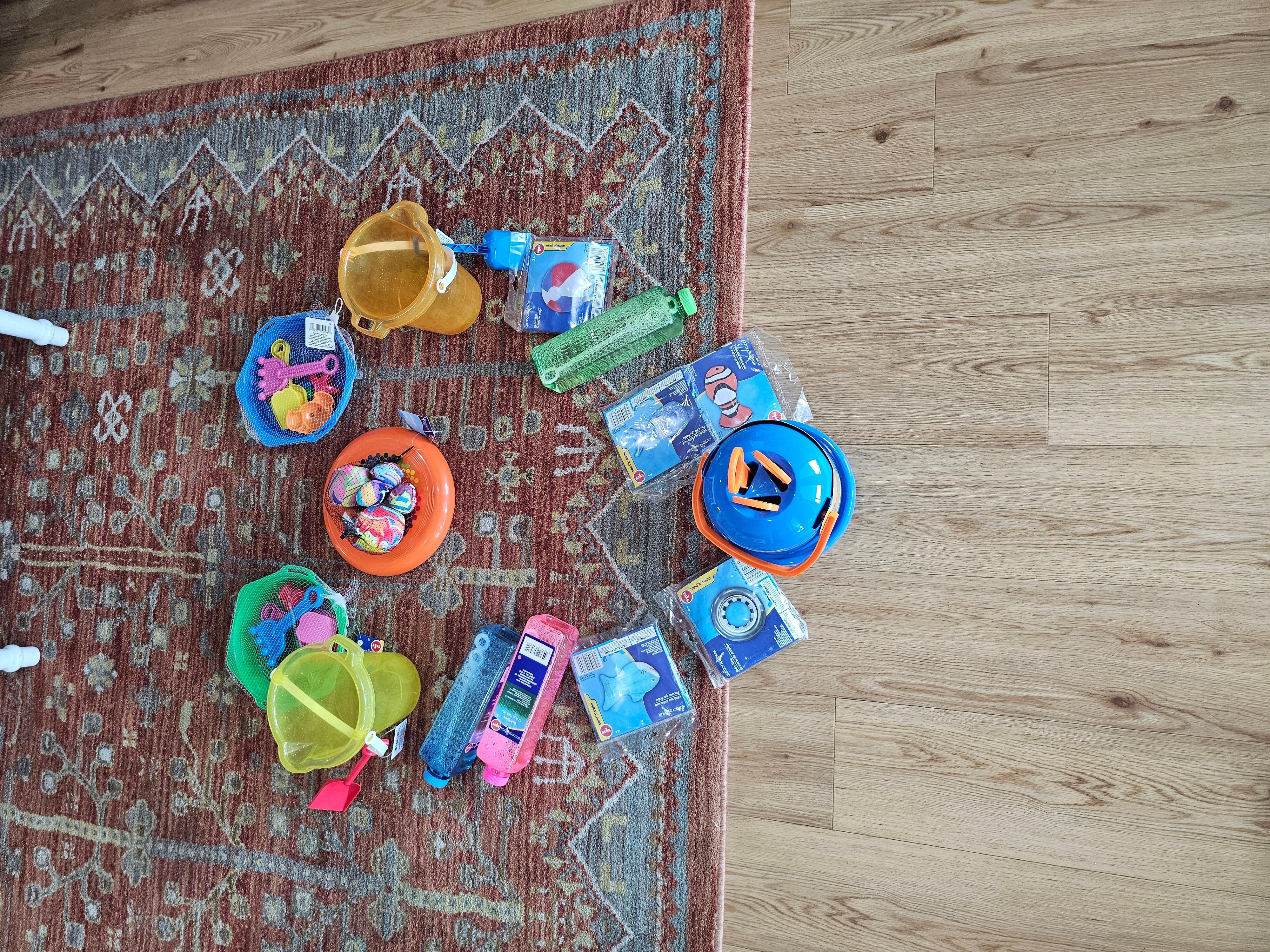 Our heart of beach/pool toys for our children 