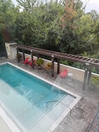Pool was perfect, and not crowded.