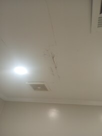 ceiling texture and tape is falling off