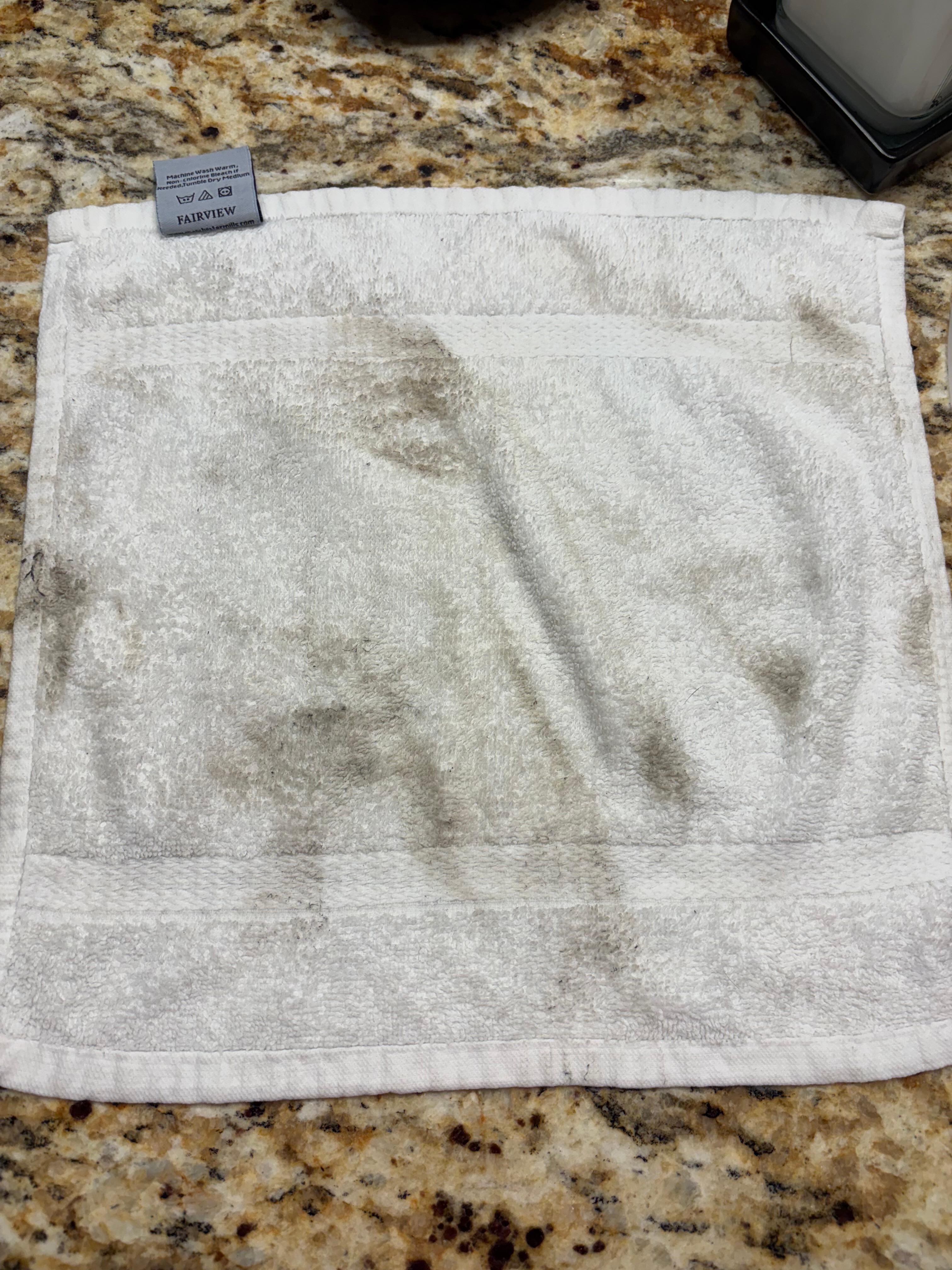 This was from just wiping down the bathroom 