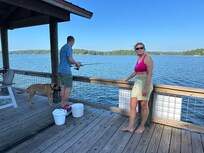 Fishing from dock