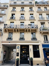 View of front of hotel