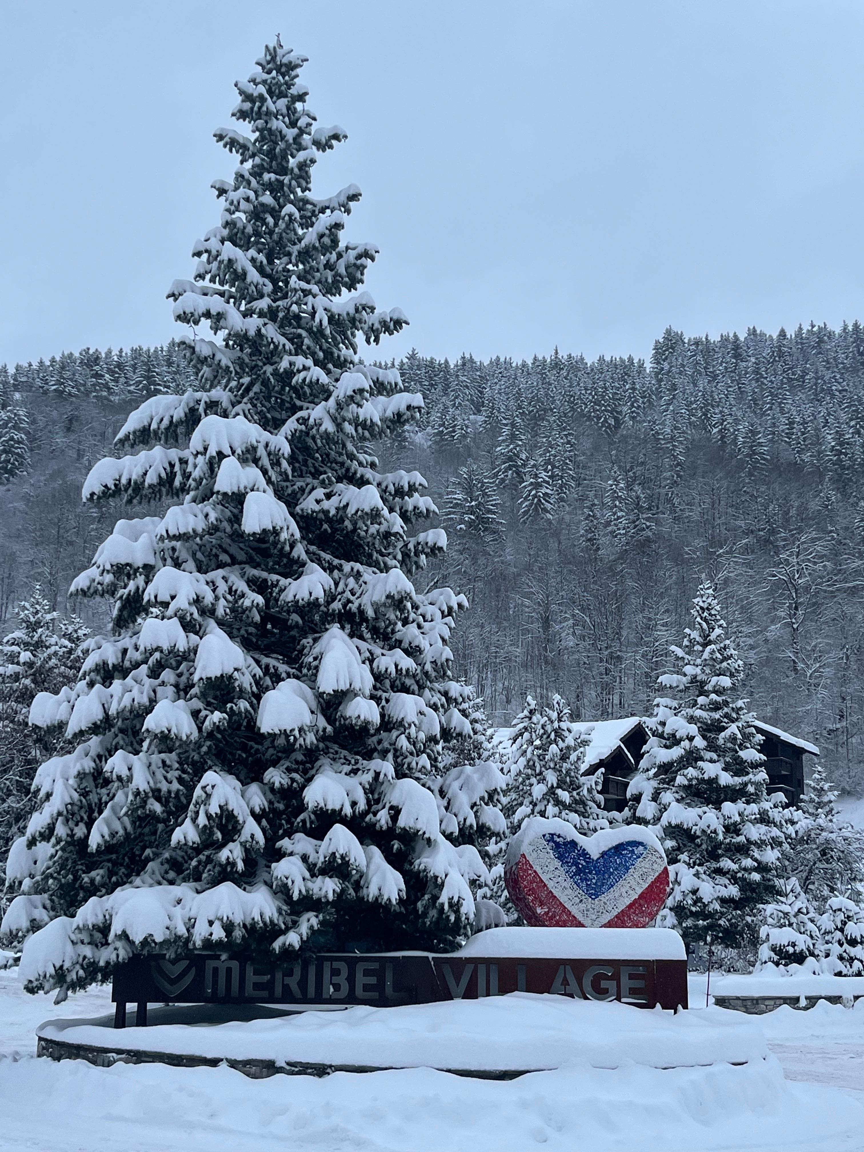 The roundabout in Meribel Village. 
