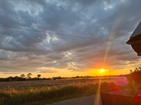 Sunset from the cottage garden