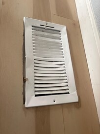Ugly bent vent in dinning room.