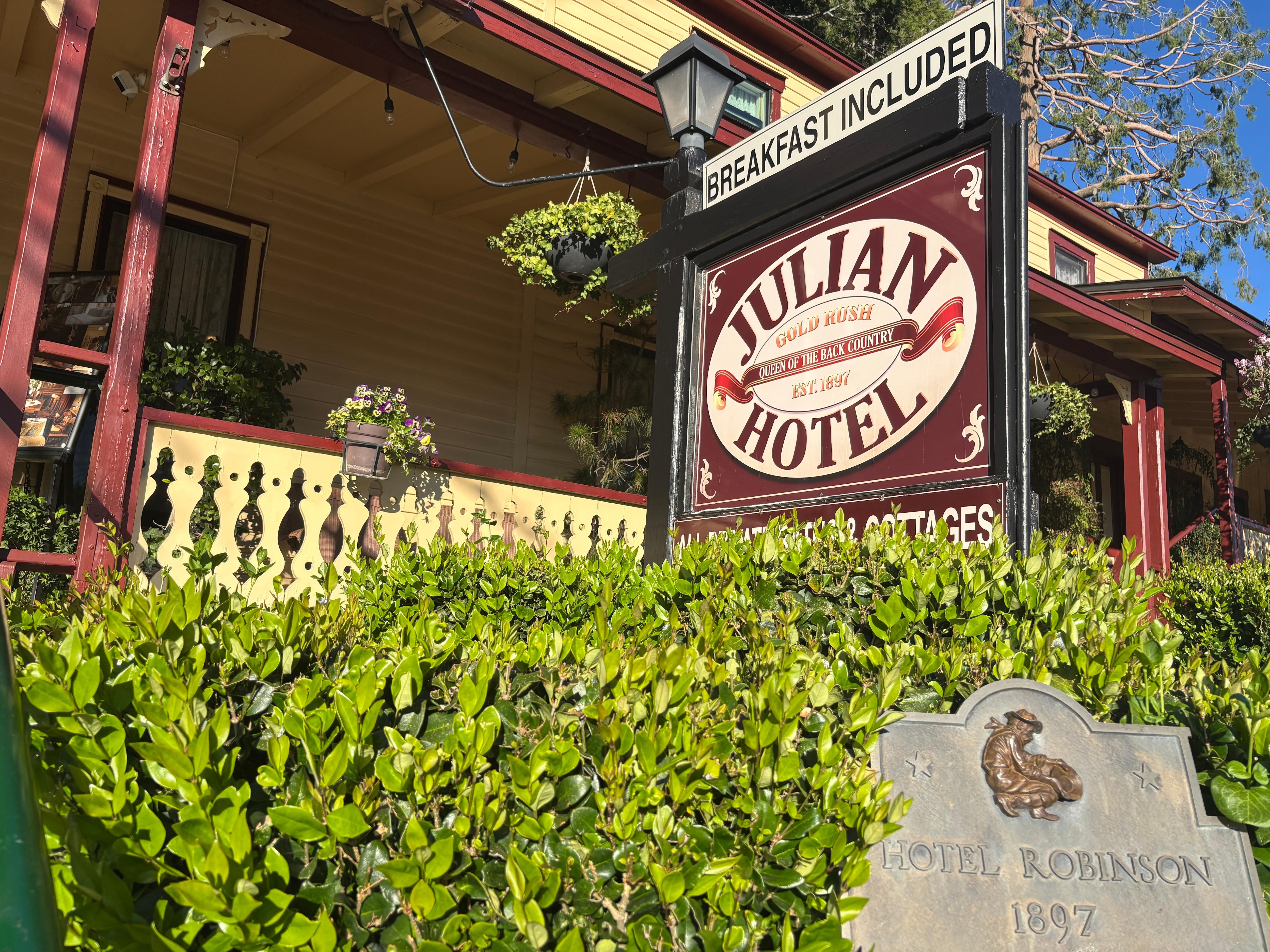 Front porch of the hotel