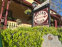 Front porch of the hotel