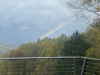 There was a double rainbow! Pic not so great.