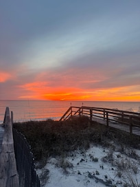 Sunset off the beach access point.