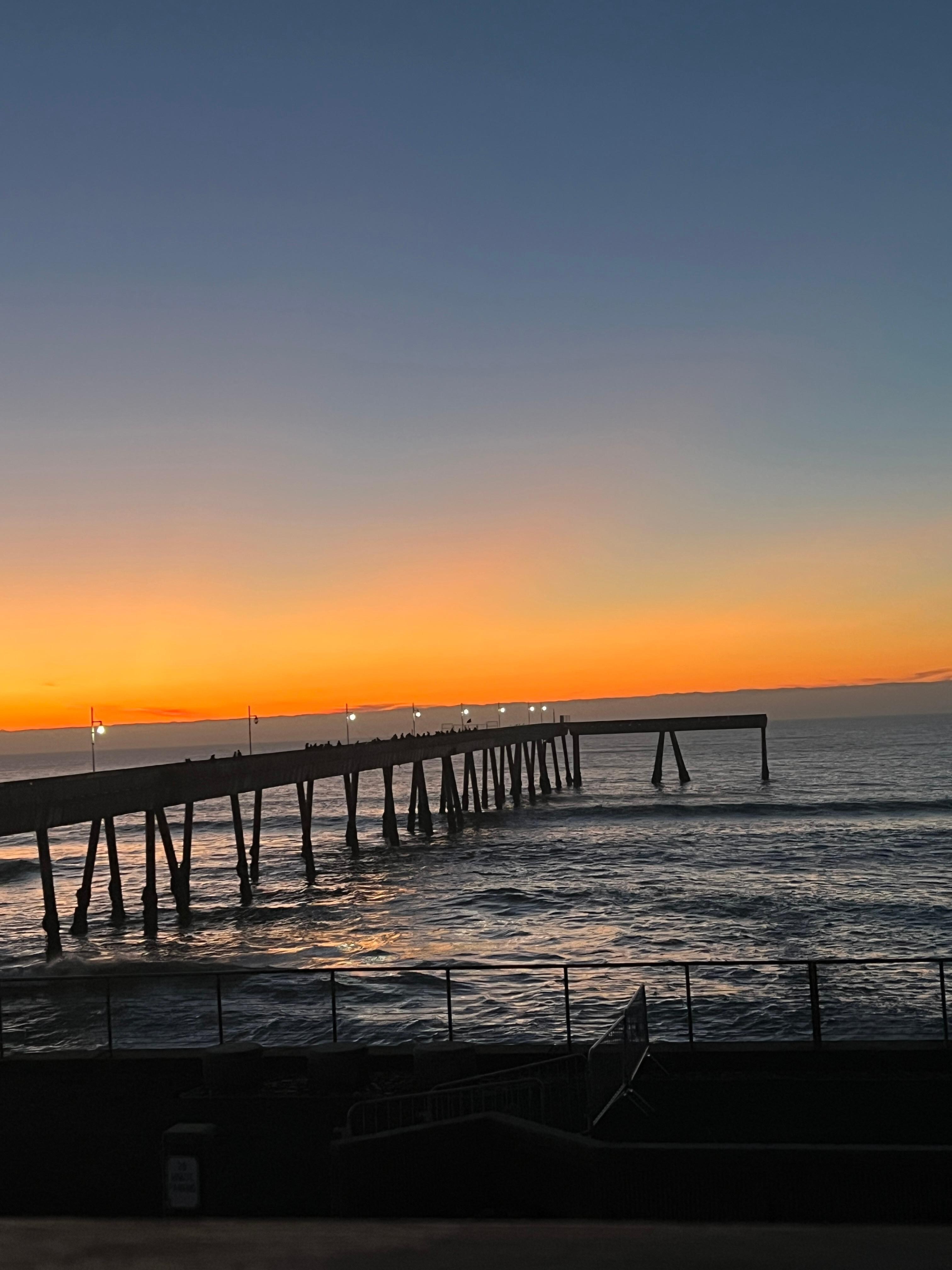 View from house sunset 