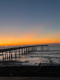 View from house sunset