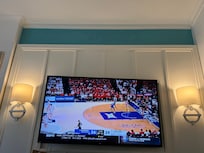 View from laying on the bed.