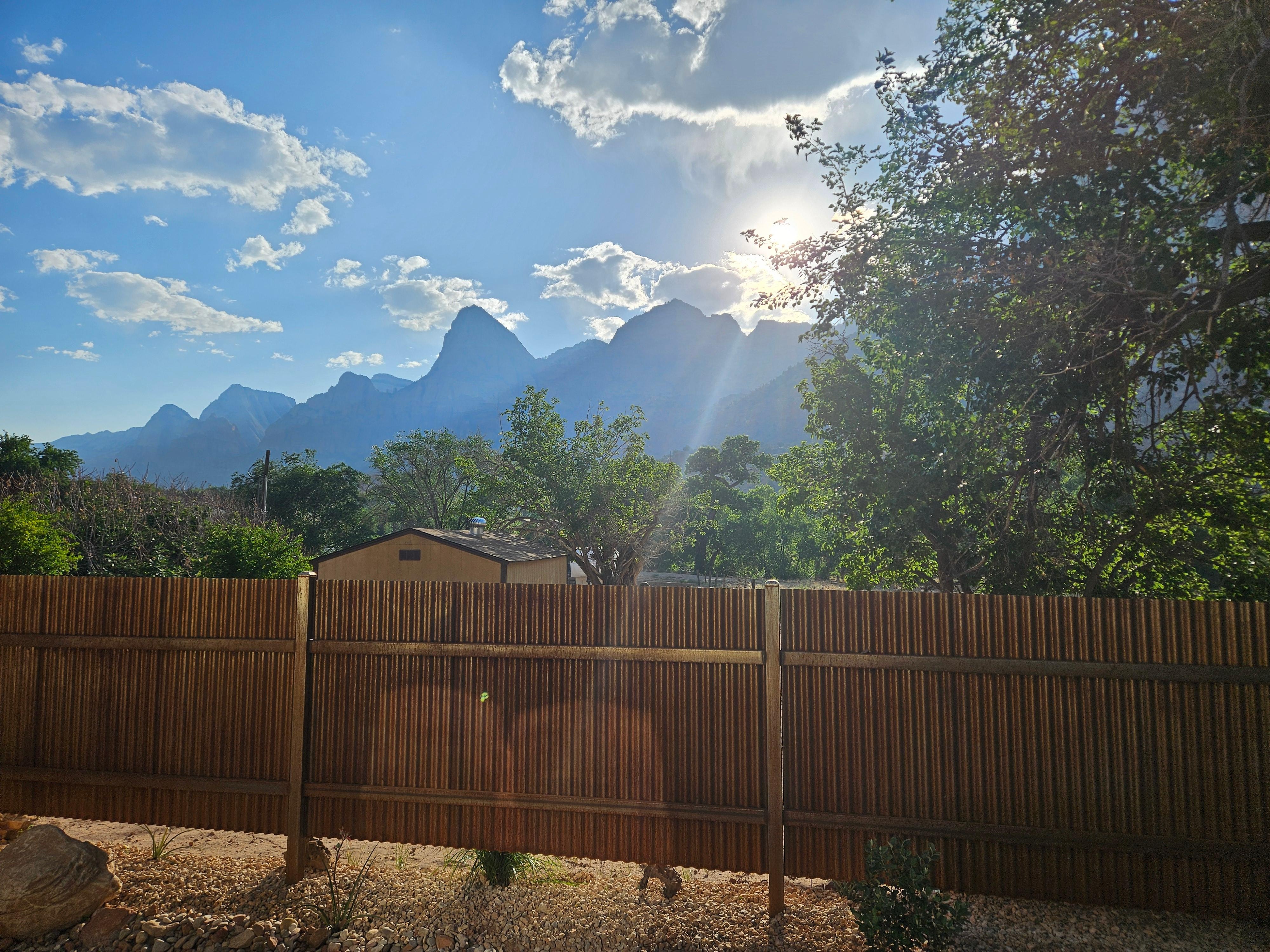 View from the patio. 