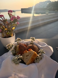 The most beautiful bread basket at the restaurant!