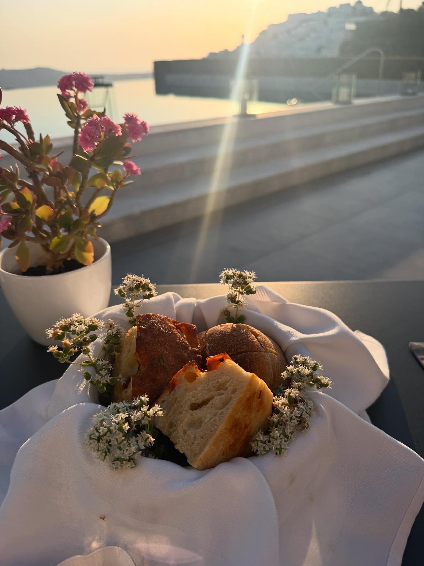 The most beautiful bread basket at the restaurant!