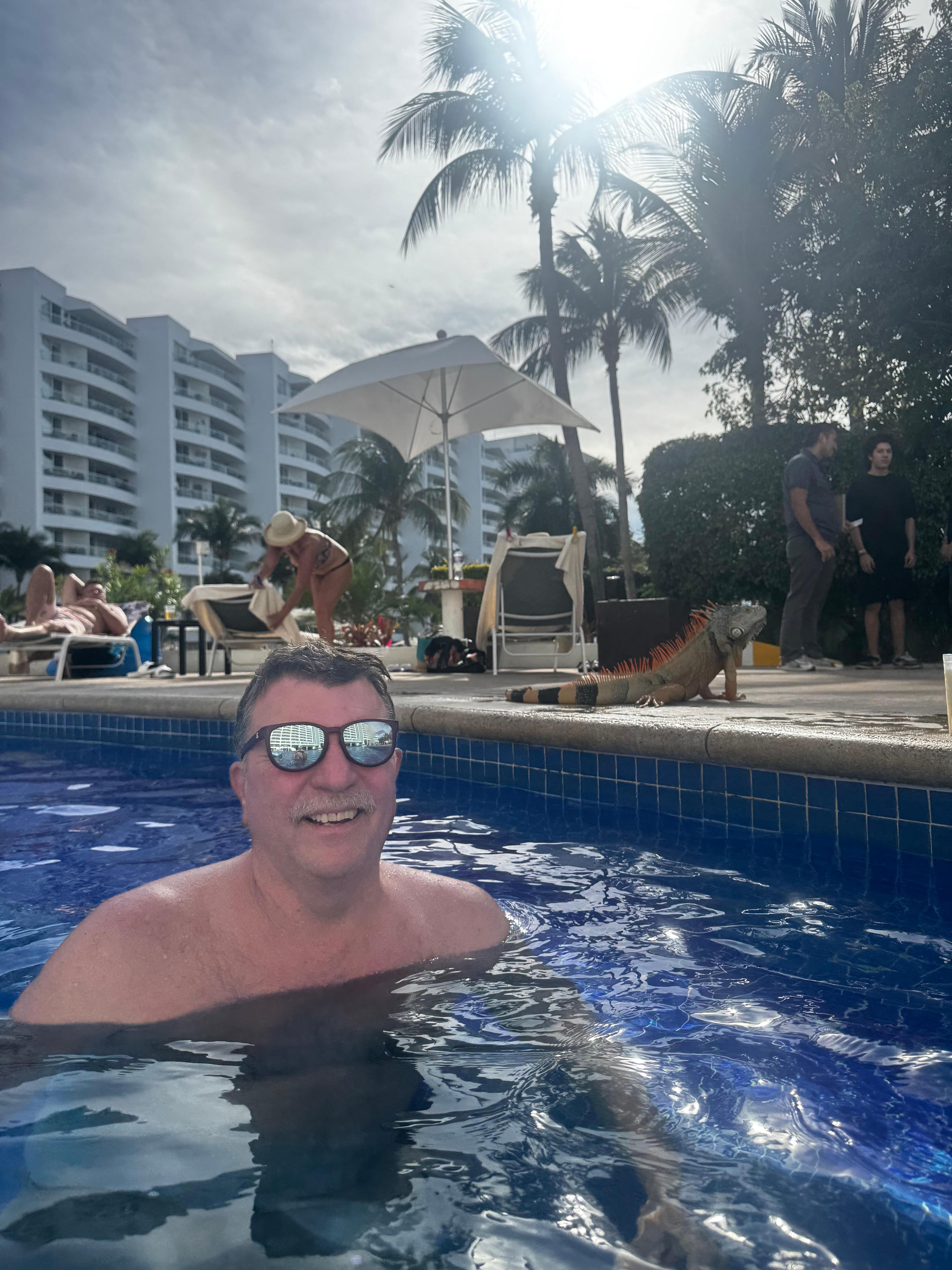 The Iguanas are friendly ! 