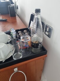 Drinks half drunk