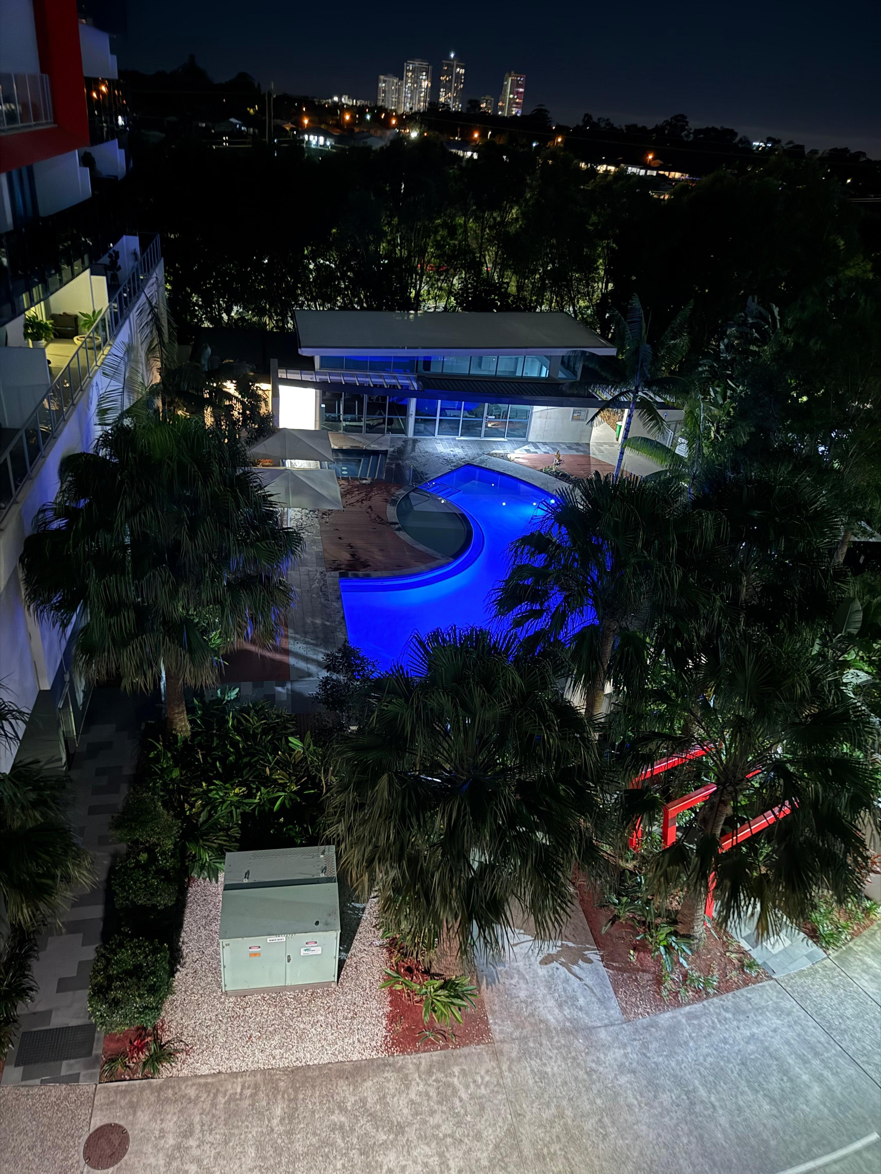 Pool Area at Night
