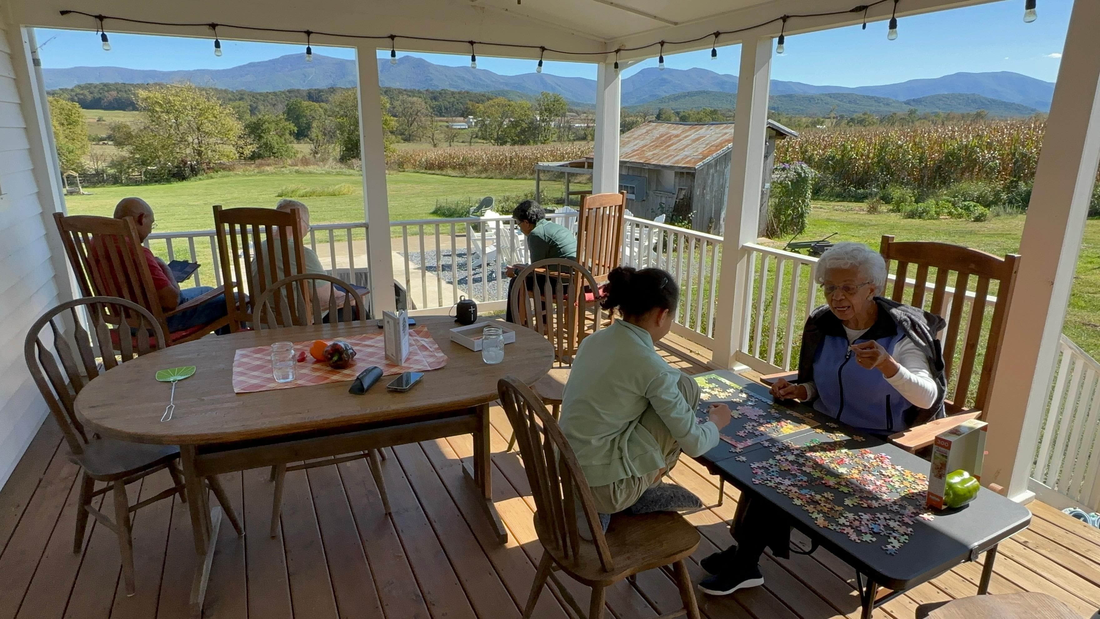 The porch was a fun hangout for anything and everything!
