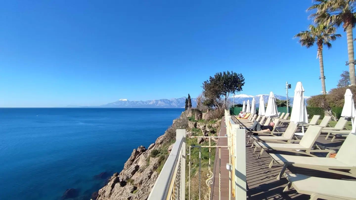 No beach but there is a lovely sun deck