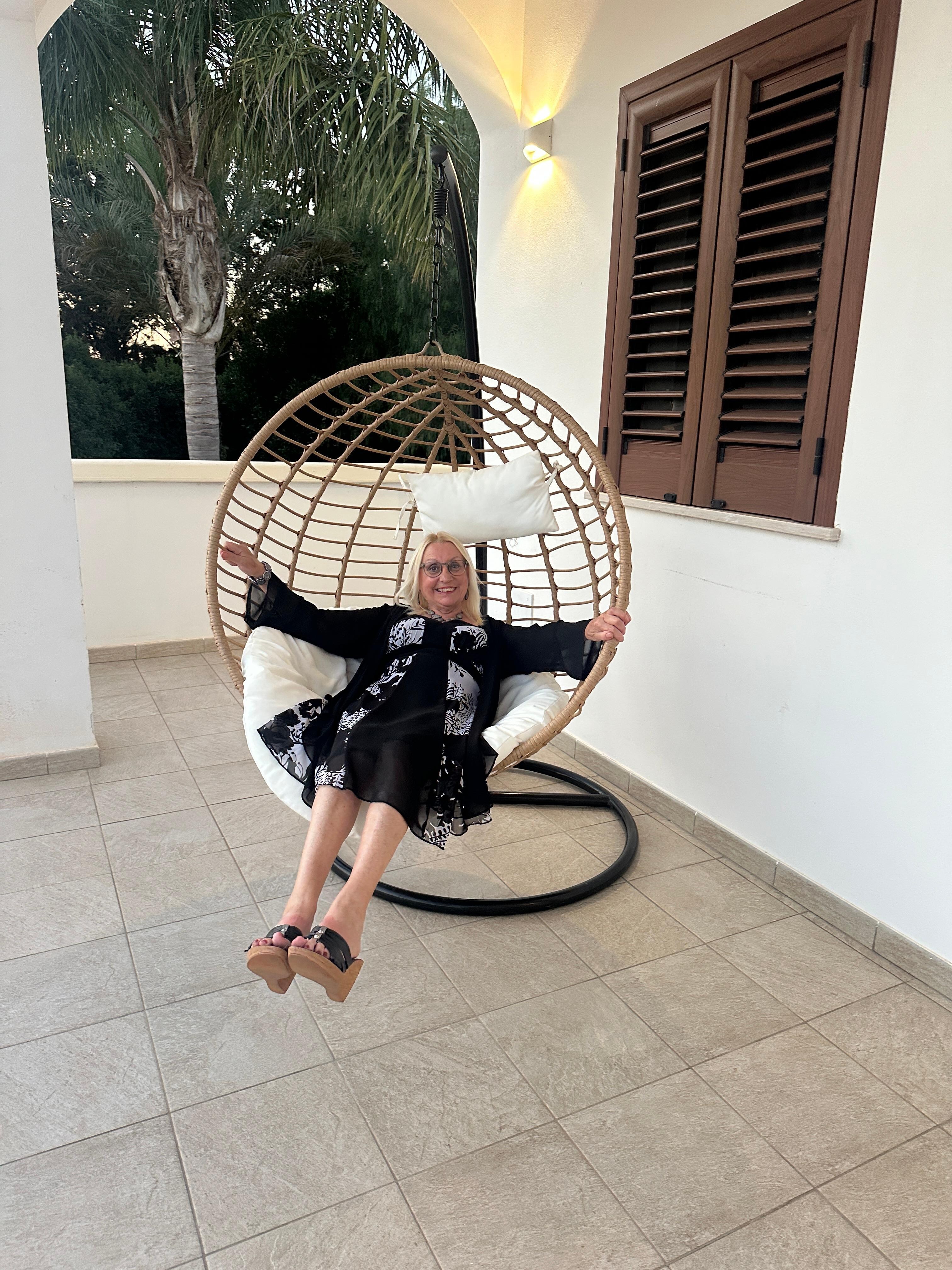 My sis enjoying Tenuta Turchi 