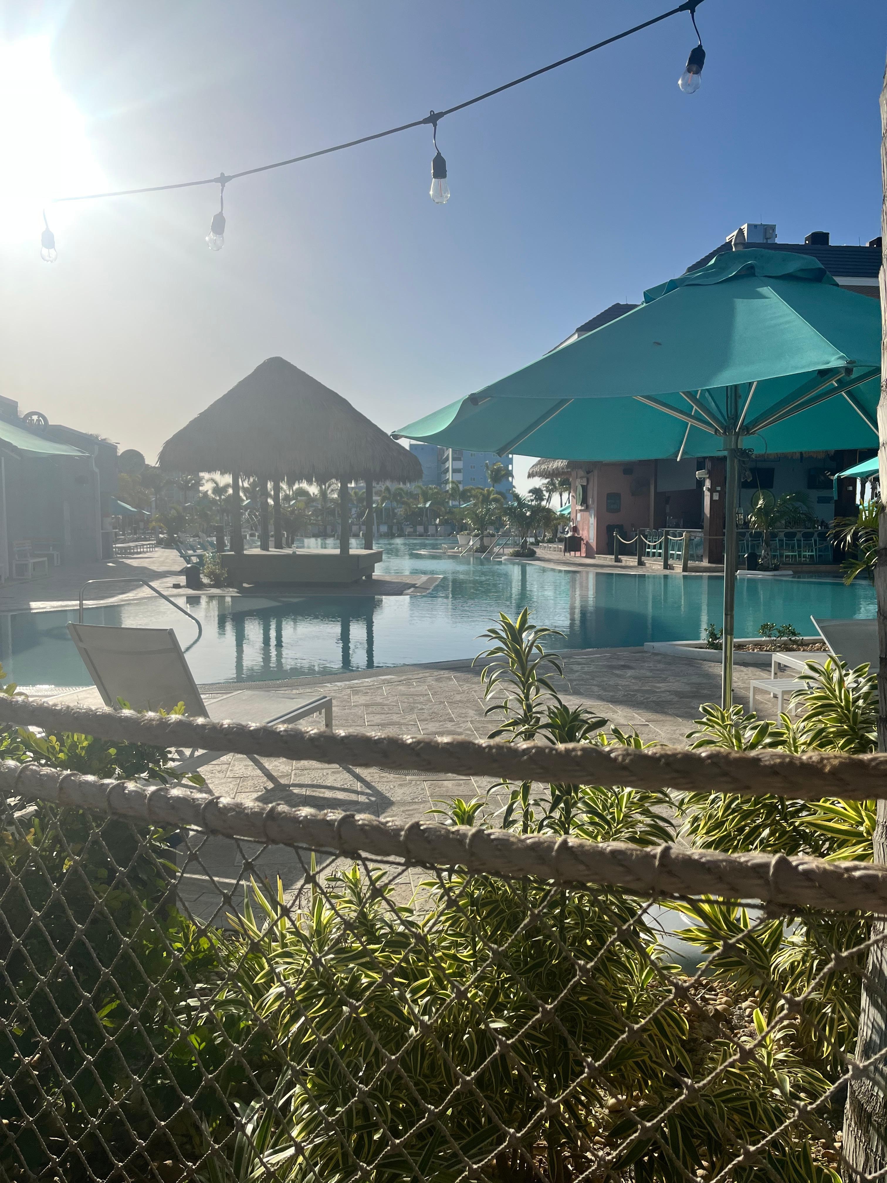 Morning view of pool 